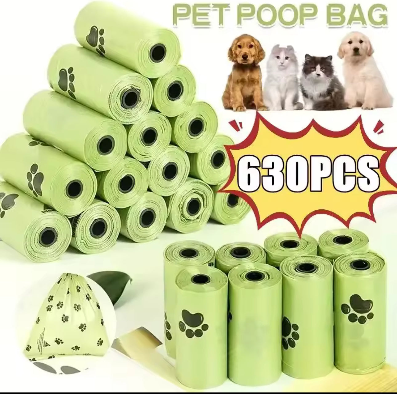 Pet safe eco friendly waste bags